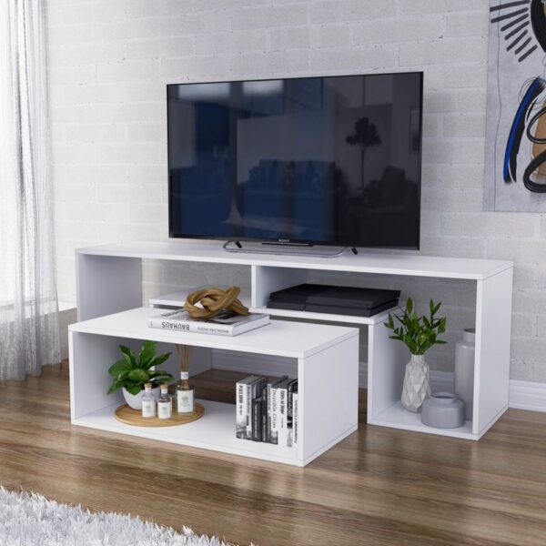 Mesa de TV Extensible Guaiba 65" Movenda Blanco